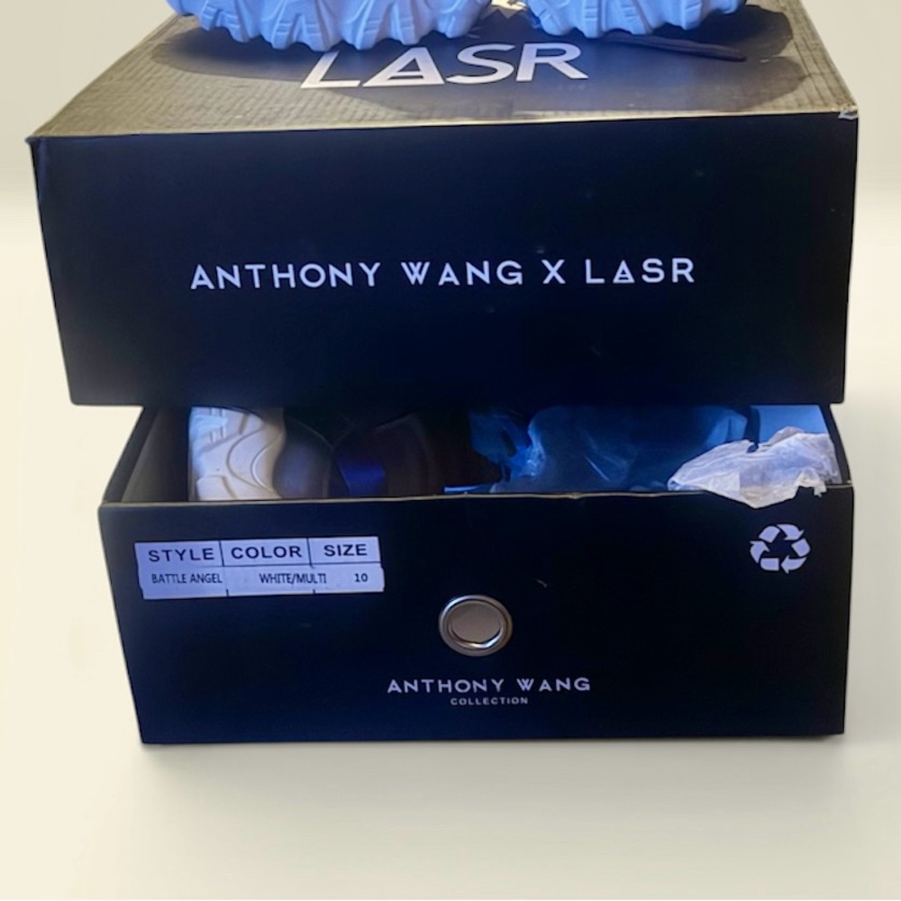 Anthony Wang x LASR White Iridescent Women's Chunky Sneaker